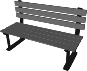 Bench Seat Park - Park Bench Clipart Png