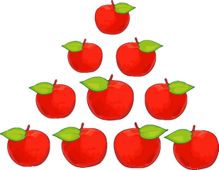 Ten Class Apple Clipart Png - Set Of Apples Clipart