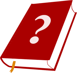 Book Question Marks - Transparent Closed Book Png