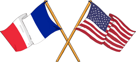 France Clipart Bastille Day - France And Us Flags Full French And American Flag Png