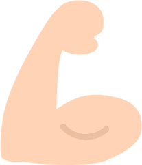 Flexed Biceps Emoji Muscle - Braccio Di Ferro Emoticon Png