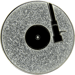 Download Turntable Pin Silver Glitter - Circle Full Size Circle Png