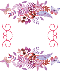 Download Flower Vintage Border Wedding - Vintage Floral Vector Png