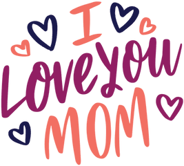 Mom English Heart Text Sticker - Te Amo Mama Animado Png