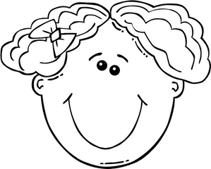 Curly Hair Girl Bow - Free Vector Graphic On Pixabay Ugly Girl Black And White Cartoon Png