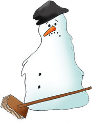 Snowman Clipart - Snowman Melting Clipart Png