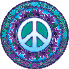 Peace Sign - Peace Sign Thank You Card Png