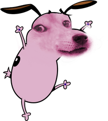 Shiba Inu Eustace Bagge Pink Dog - Courage The Cowardly Dog Doge Png