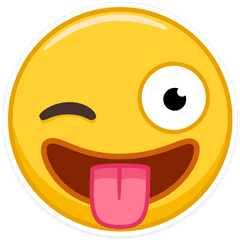 Telegram Stickers Emoji Wallpaper - Emoji Knipoog Met Tong Png