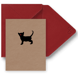 Kitten Rudolph Nose Cards - Mat Png