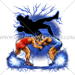 Wrestling Silhouette - Strike Png