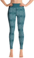 Squiggly Lines Yoga Pants - Leggings Png