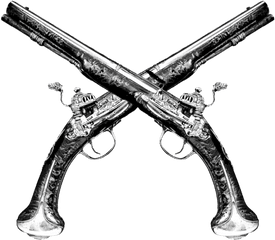 Vintage Guns Png Transparent Cartoon - Jingfm Drawing Old Gun Png