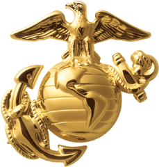 Gold Eagle Globe And Anchor - Us Marines Png