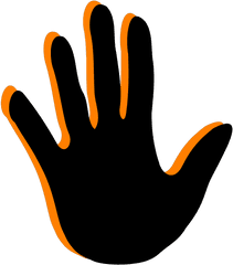 Dark Brown Handprint Svg Clip Arts Download - Download Clip Hand Png