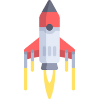 Realistic Vector Rocket PNG Image High Quality