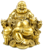 Golden Pic Buddha Laughing Download HQ - Free PNG