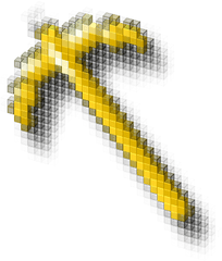 Golden Pickaxe Cursor - Growtopia Golden Pickaxe Cursor Png