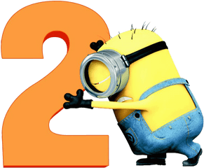 Minions Logo Png Transparent Image - Numero 2 Minions Png