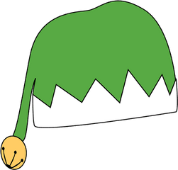 Free Elf Hat Transparent Background - Green Elf Hat Clipart Png