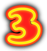 Neon Number PNG File HD