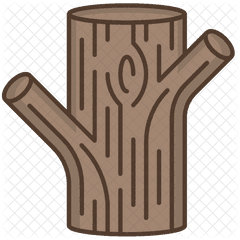 Tree Icon Of Colored Outline Style - Tree Trunk Icon Png