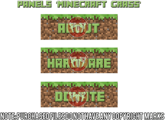 Minecraft Grass Block Panels - Screenshot Png