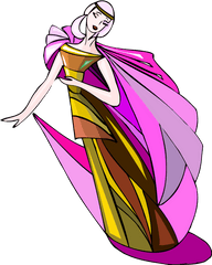 Pink Woman Art Png Clipart - Dance