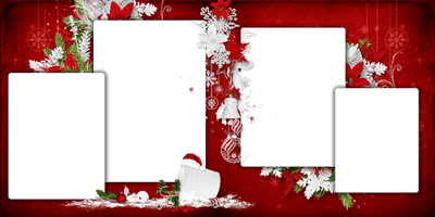 Picture Frame Christmas Red Free Transparent Image HQ - Free PNG