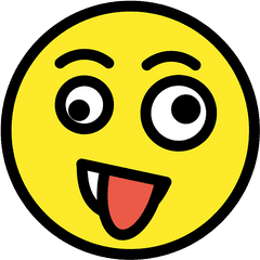 Zany Face Emoji Clipart - Emoji Loco Png