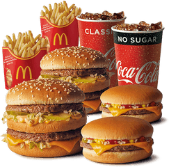 Download Grab A Mate And Share 2 Big Mac Cheeseburgers - Burger Big Mac Png