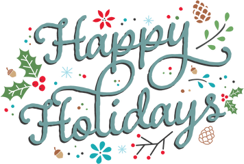 Happy Holidays Salesforce 9 To 5 - Calligraphy Png