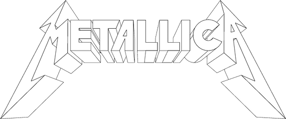 Metallica Drawing White Transparent - Sketch Png