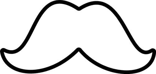 Dagi Clipground White Moustache - Clip Art Png