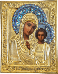 Antique Russian Icon Of The Mother - Picture Frame Png