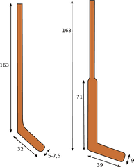 Ice Hockey Stick - Wikipedia Hockey Stick Vs Goalie Stick Png