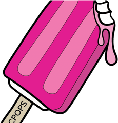 Pink Clipart Popsicle - Cartoon Ice Cream Popsicle Png