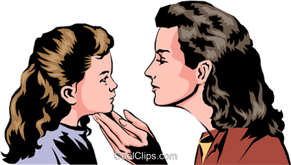 Royalty Free Vector Clip Art - Mother And Daughter Clipart Png