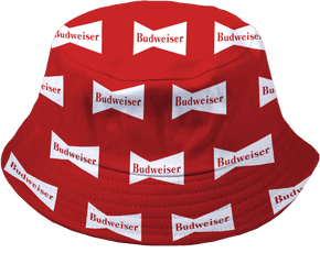 Budweiser Retro Repeat Bowtie Bucket Hat - Hard Png