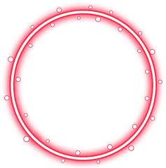 Neon Round Red Freetoedit Circle Frame Border Geometric Png