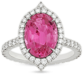 Untreated Pink Sapphire Ring - Sapphire Png