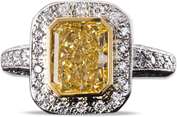 Fancy Yellow Diamond Ring 2 - Bares FÃ¼r Rares Fancy Yellow Png