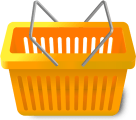 Shopping Cart Light Orange - Shopping Basket Vector Png Pink Shopping Basket Png