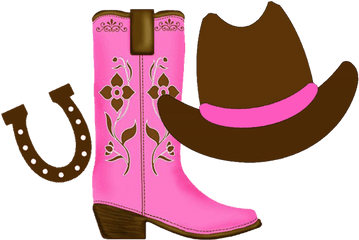 Cowgirl Clipart Cute - Cowboy Boots Clipart Free Png