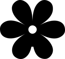 Silhouette Single Flowers Black Free Transparent Image HQ - Free PNG