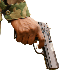 Hand Holding Shotgun Transparent Png - Hand Holding Gun Png