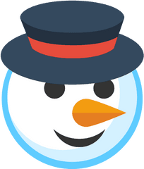 Snowman Icon - Head Of Snowman Clipart Png