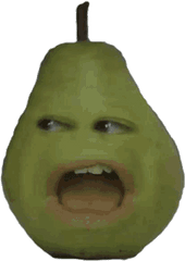 Hey Pear Scared Gif - Annoying Orange Pear Screaming Png