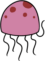 Free Cartoon Jellyfish Clipart Png 50 Stunning Cliparts - Spongebob Jellyfish Png