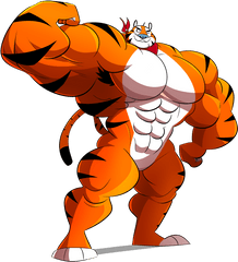 Kelloggu0027s Tony The Tiger - Tony The Tiger Muscles Clipart Frosted Flakes Tiger Name Png